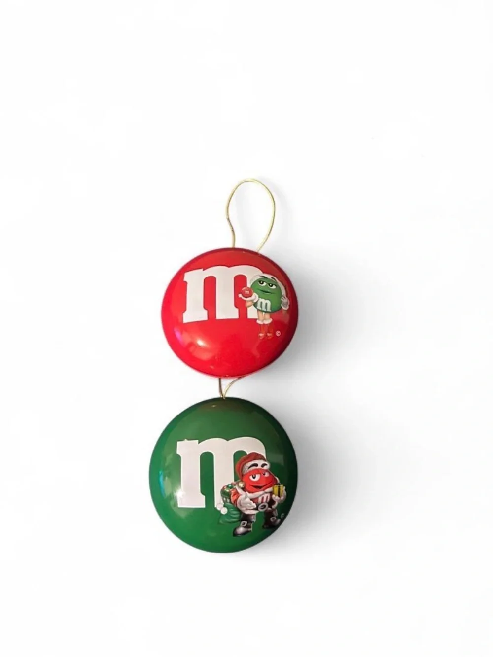 Vintage M&M Christmas ornament couple